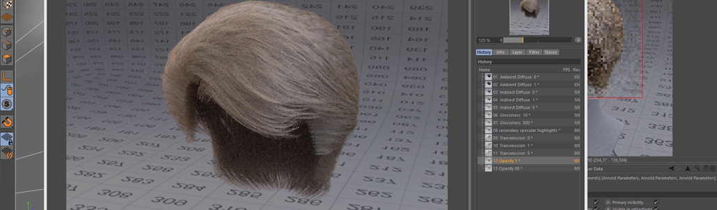 34. Learn how to use Hair Shader in Arnold for Cinema 4d